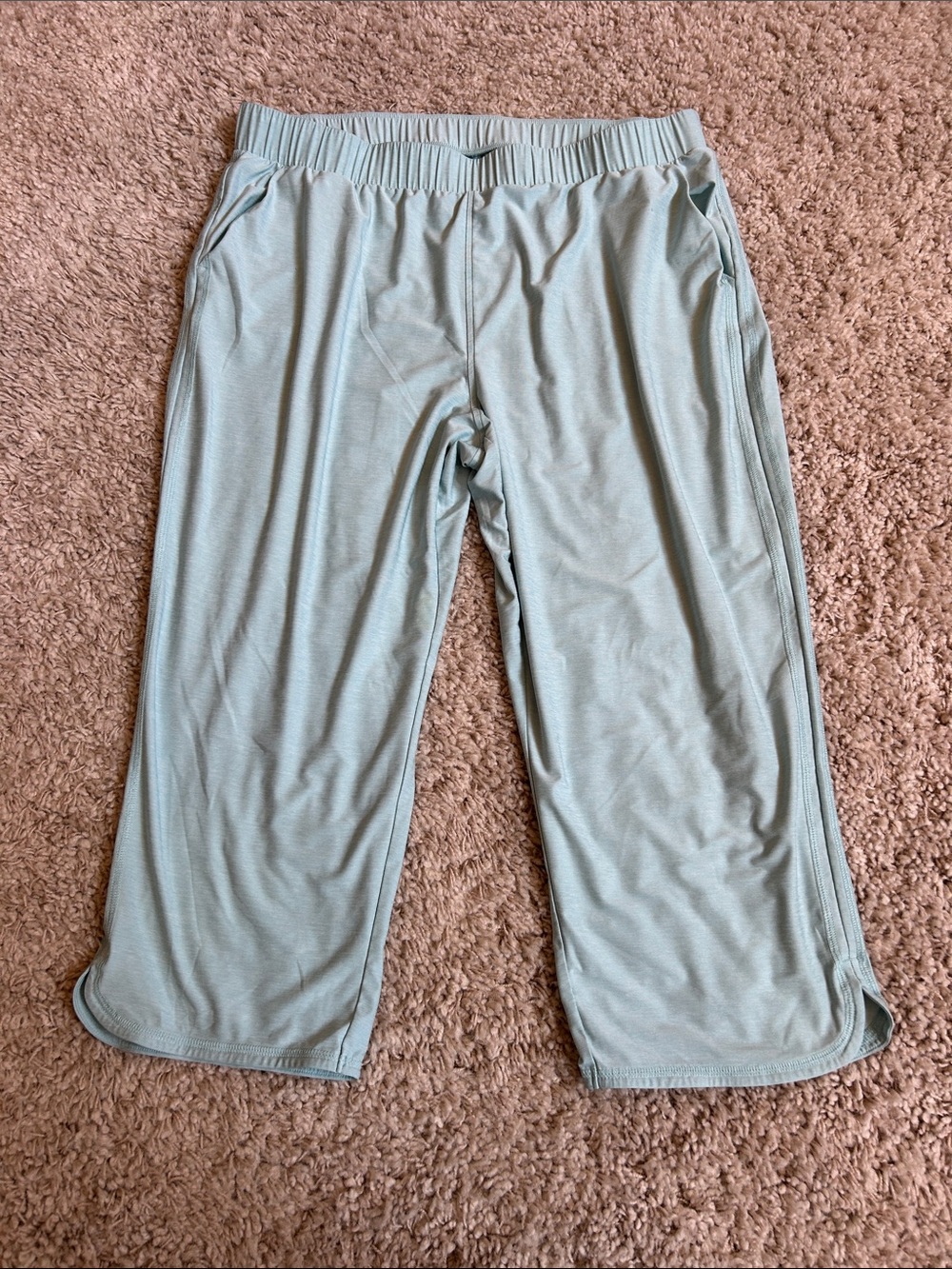 Duluth Aramachillo Cooling Sleep Capri XL aqua